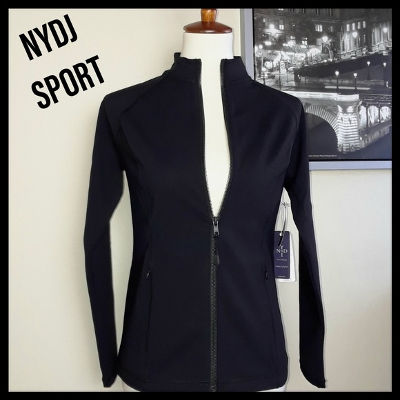 NYDJ Jackets & Blazers - NYDJ Sport Zip Black Workout Jacket